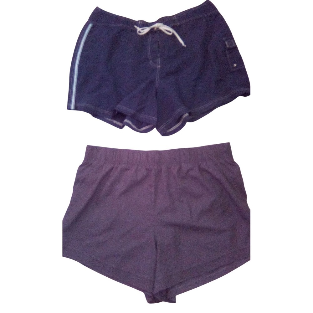 Fashion Bug, Athletic Works , Plus Size Shorts Bundle Navy, Purple 20 22 2PC